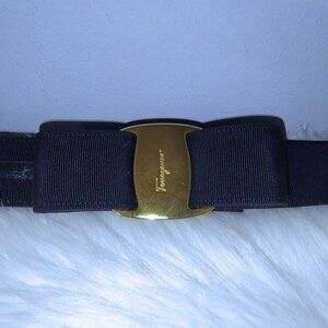 Salvatore Ferragamo Vara bow grosgrain belt XS EUC